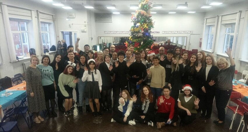 christmas meetings with international students of lobachevsky university